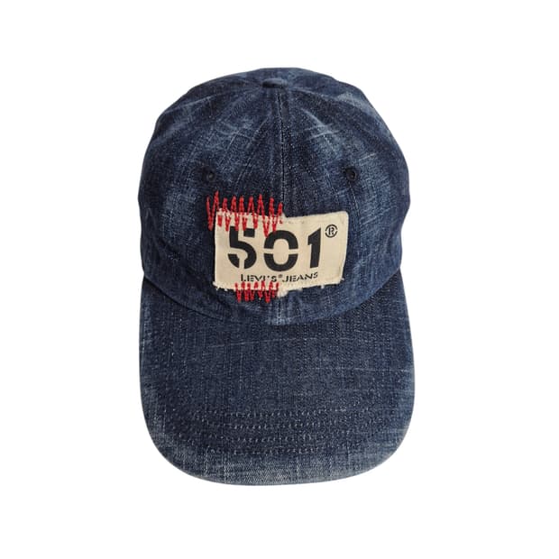 Levi's) 데드스탁 리바이스 501 캠버스 패치 데님 볼캡