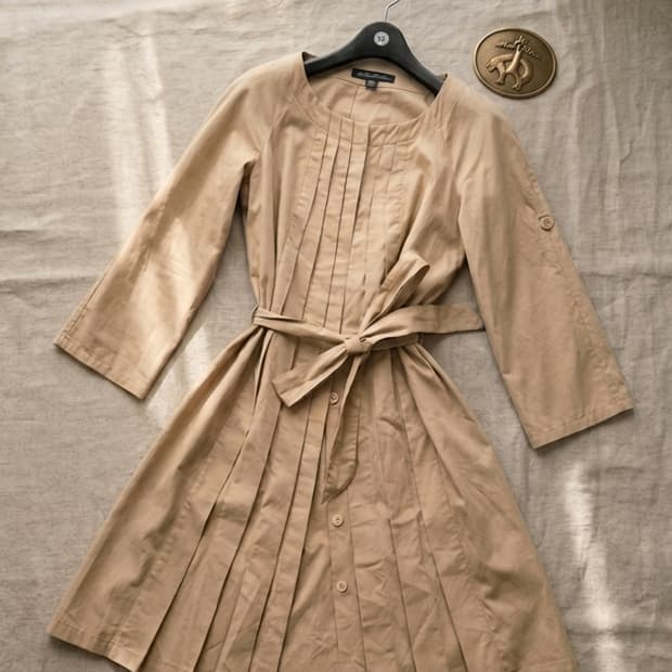 브룩스 브라더스 정품 코튼 혼방 플리츠 원피스 (상태 최상)