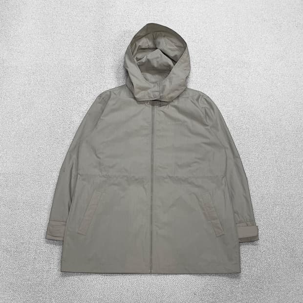 트루릴리전 스펠 로고 바람막이 후드 자켓 베이지