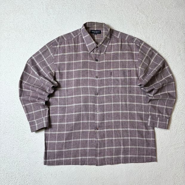 입생로랑 00's 체크 로고 시그니처 셔츠 PN7008