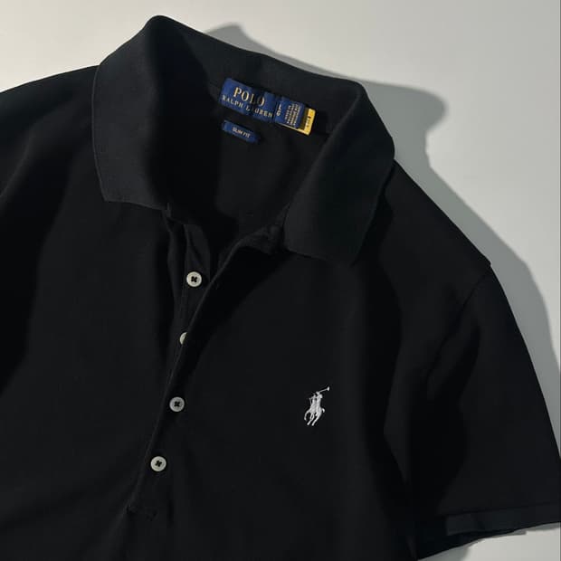 Polo 폴로 신형 랄프로렌 블랙 슬림 pk티셔츠 (