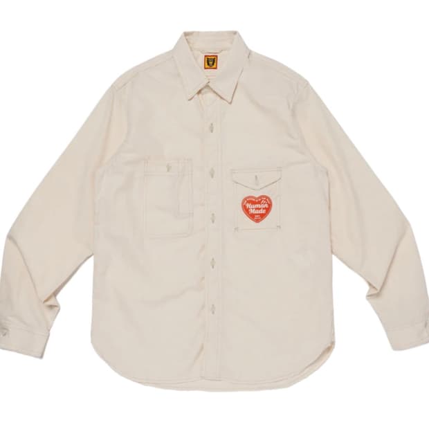(새상품)휴먼 메이드 샴브레이 워크 셔츠 화이트 XL 판매