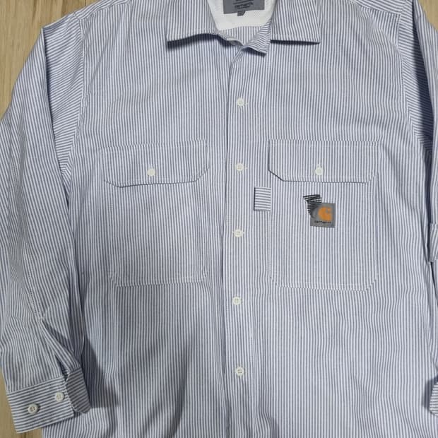 칼하트wip x 인빈시블 스트라이프 셔츠 자켓 (XL)