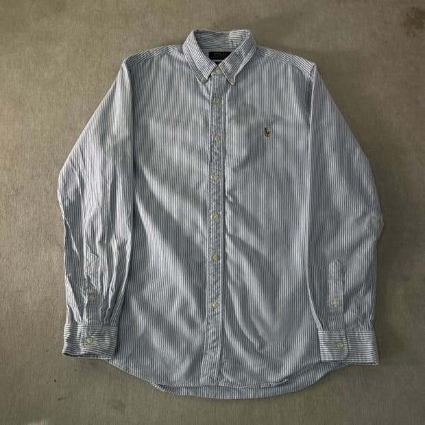 100 폴로랄프로렌 신형라벨 스트라이프 셔츠