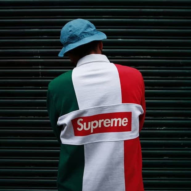 슈프림 스플릿 박스로 럭비티셔츠 / 남성 긴팔티셔츠/ 남성 티셔츠