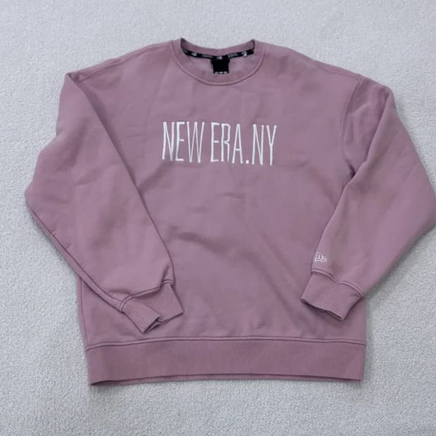 M 뉴에라 핑크 기모 맨투맨 티셔츠 0303E