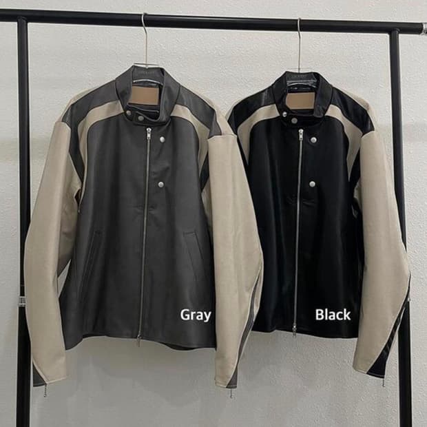 빈티지 바시티 가죽자켓