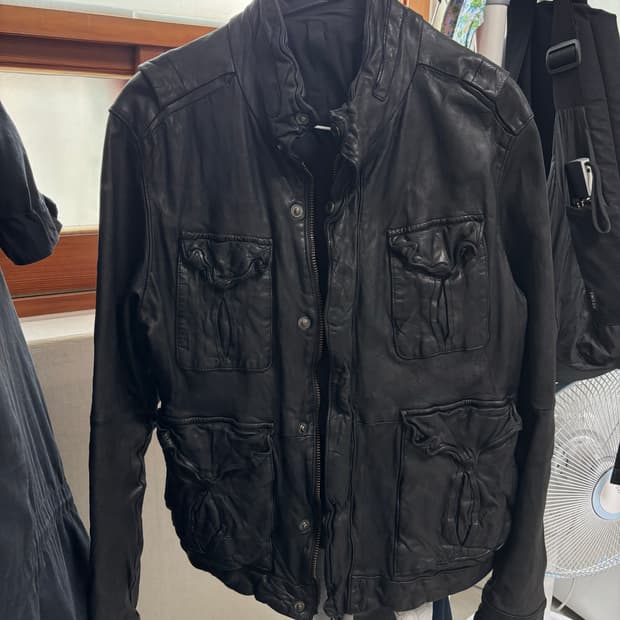 디자인워크 쉽스킨 레더 가죽자켓 