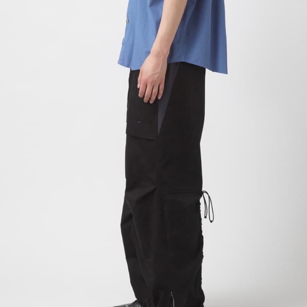 해칭룸 셔링 팬츠 블랙