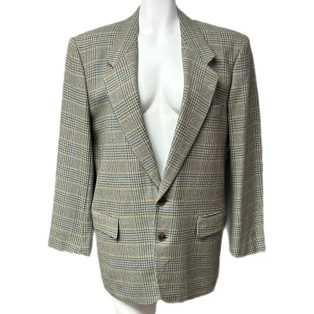 크리스찬디올 울 체크자켓