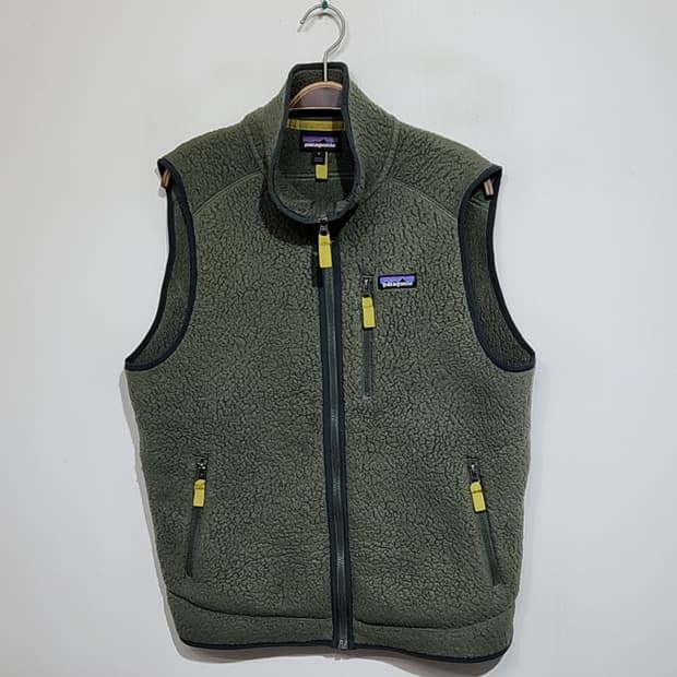 (L) 파타고니아 레트로 플리스 조끼 카키 후리스 베스트 