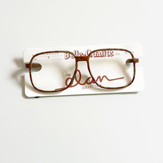 80s ALAN 브라운 뿔테 레트로 스퀘어 빈티지 안경