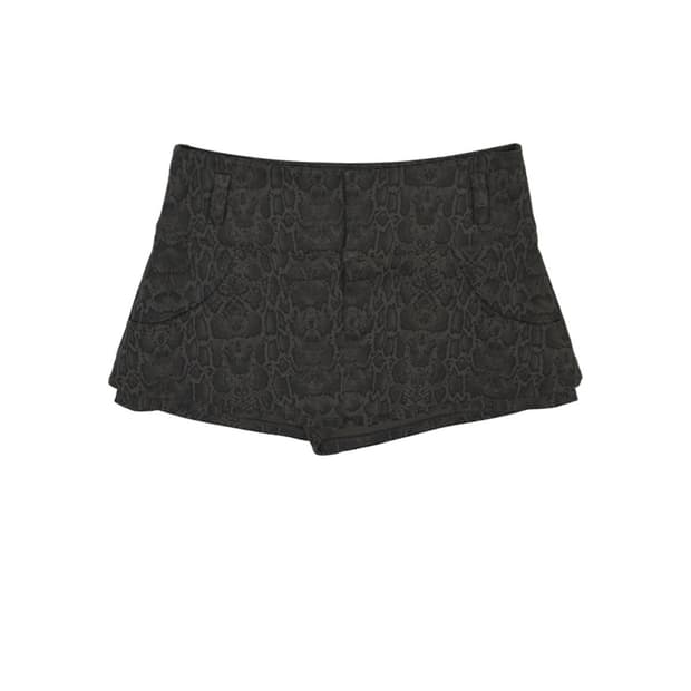 로우라이즈 스커트 팬츠 레오파드