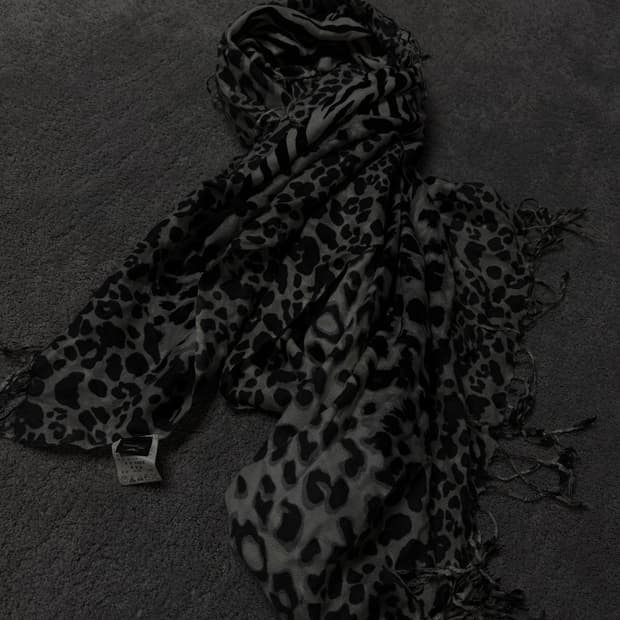 Vintage vkei punk mood leopard scarf
