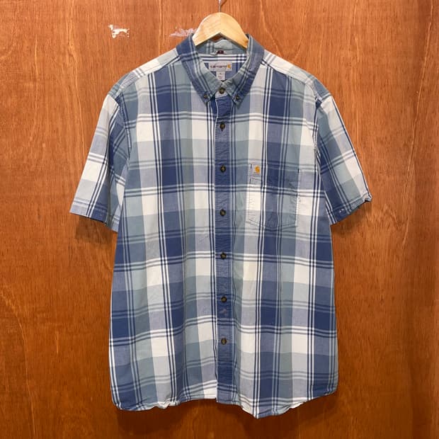 (XL) Charhartt 칼하트 체크 반팔 셔츠 릴렉스드핏