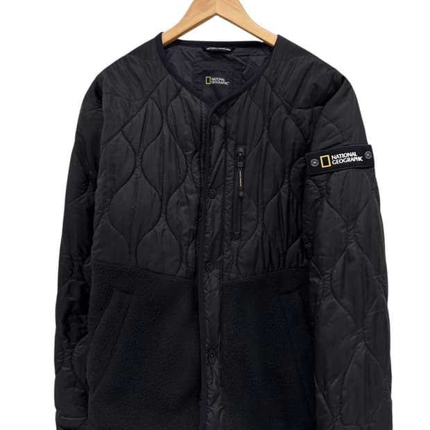 내셔널지오그래픽 퀄팅 플리스 블랙 (M) 