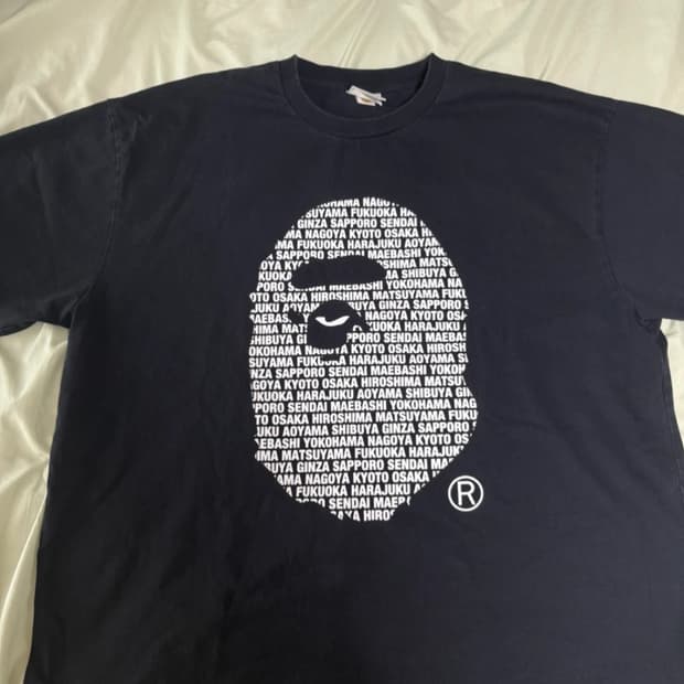 베이프 재팬 에이프 헤드 티셔츠 블랙 3XL