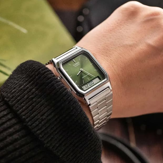 카시오 aq-230 올리브 컬러 새상품급