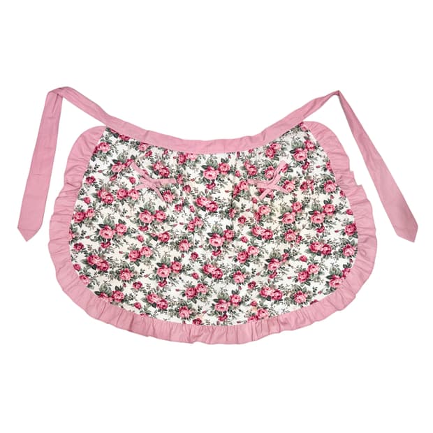 토끼 핑크 프린세스 프릴 앞치마 빈티지