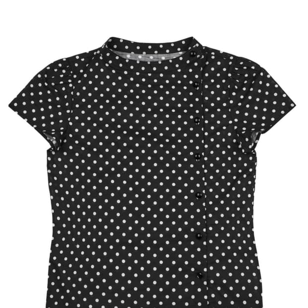 카나리 도트 반팔 셔츠 SHORT SLEEVE PUFF SHIRT 