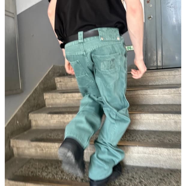 플라스틱프로덕트 MPa CALF POCKET PANTS (EMERALD)