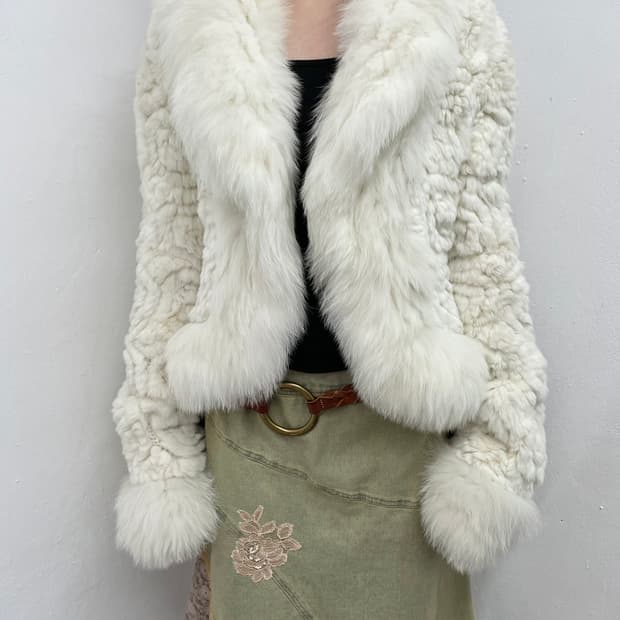 화이트페어리 볼레로 퍼자켓