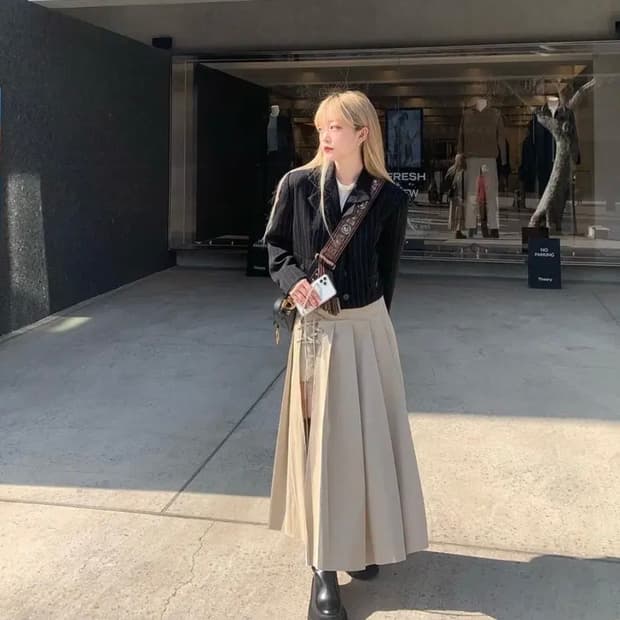 체리퀴리 아일렛 롱 스커트 