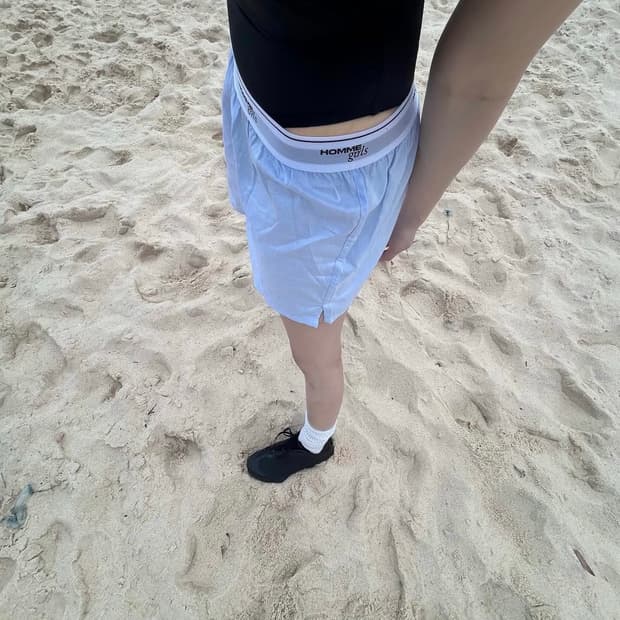 Homme girls 복서 쇼츠 스카이블루 s