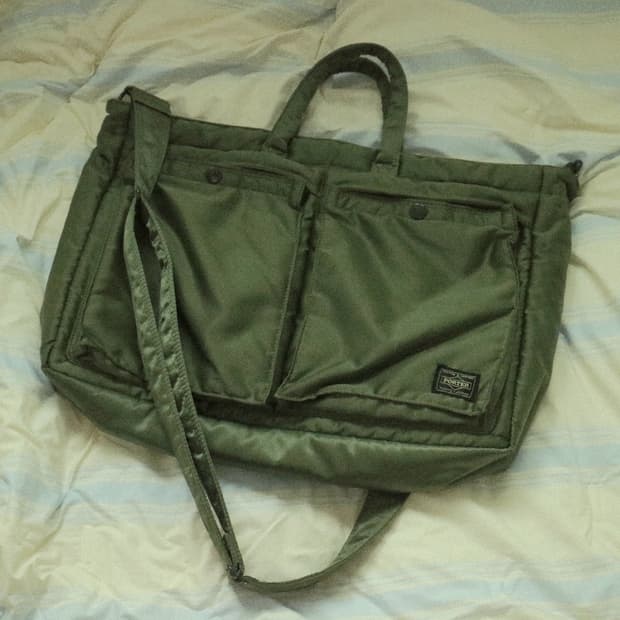 포터 탱커 브리프케이스 세이지 그린