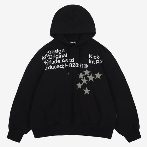카이파이 kaifai 네스티킥 별 후드티 블랙