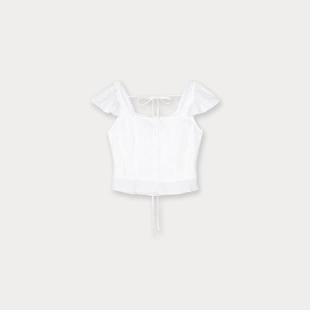 온트 레이스 라인 블라우스 S
