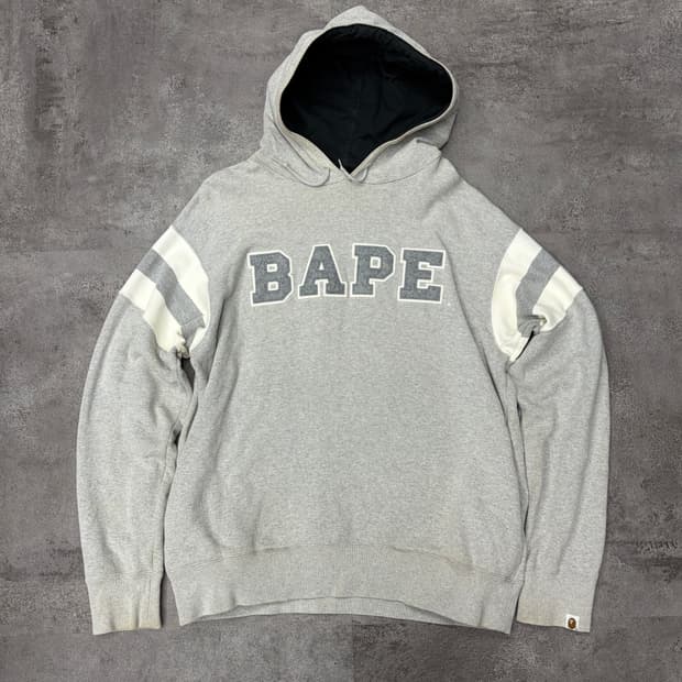베이프 스펠아웃 BAPE 그레이 후드티