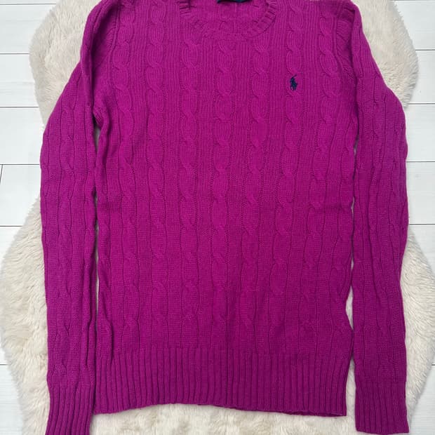 폴로 랄프로렌 꽈배기 니트 XS