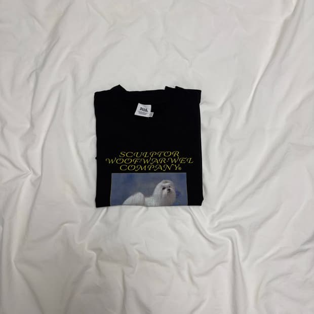 스컬프터 Puppy Talk Crop Top Black 티셔츠