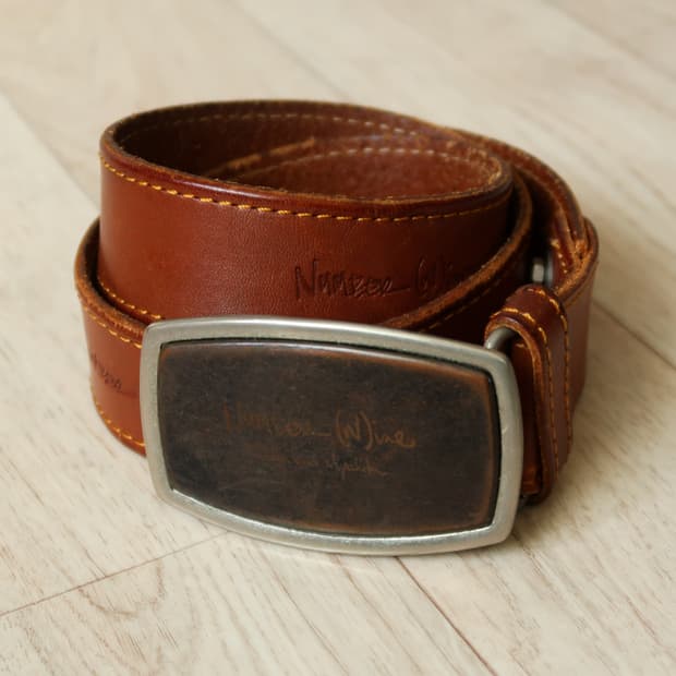 빈티지 넘버 나인 레더 벨트