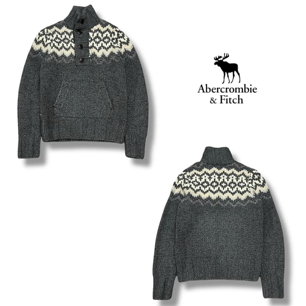 아베크롬비 노르딕 반집업 울니트 s08686