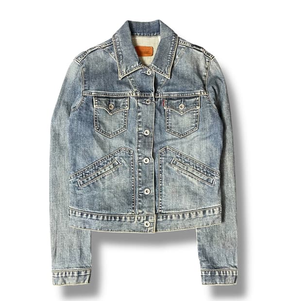 리바이스 00s 여성 올드 워싱 트러커 데님 자켓 S