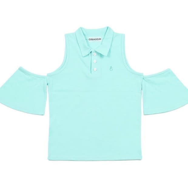 오스하이 oshigh 오프숄더 PK 탑 민트