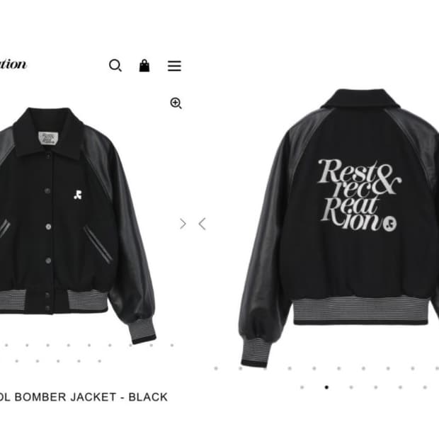 레스트앤레크레이션 바시티 자켓 블랙