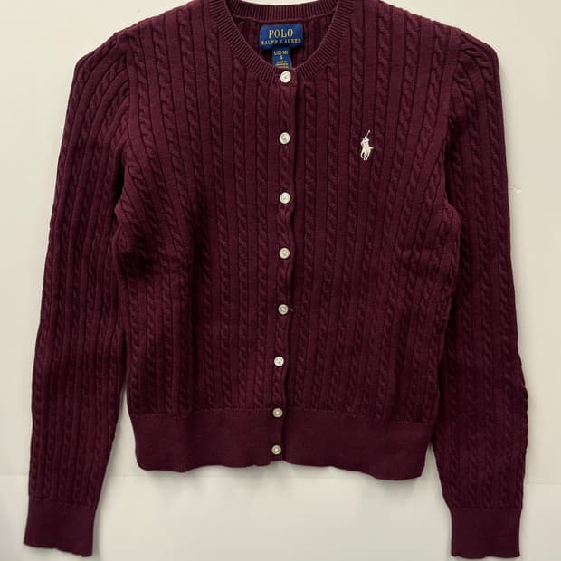 폴로 랄프로렌 키즈 케이블 니트 가디건 L
