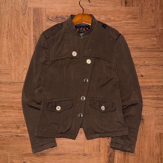 빈티지 사선 버튼 자켓