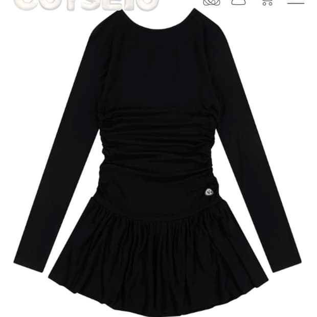 코이세이오 드레이핑 드레스 블랙