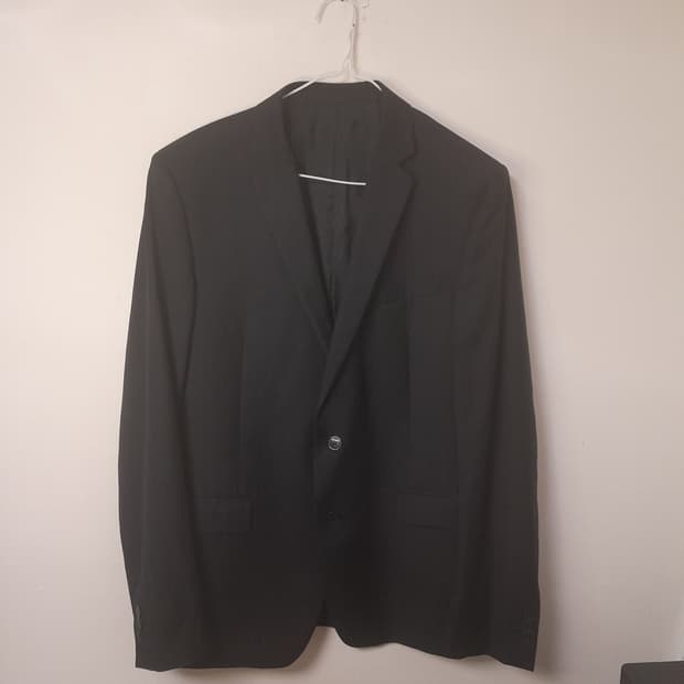 이태리 베르사체 콜렉션 네이비 울블레이져 52/105