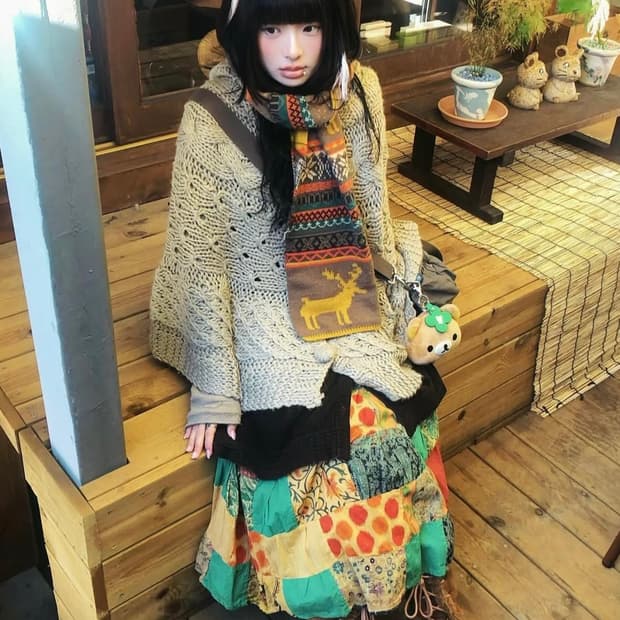 ethnic patchwork skirt