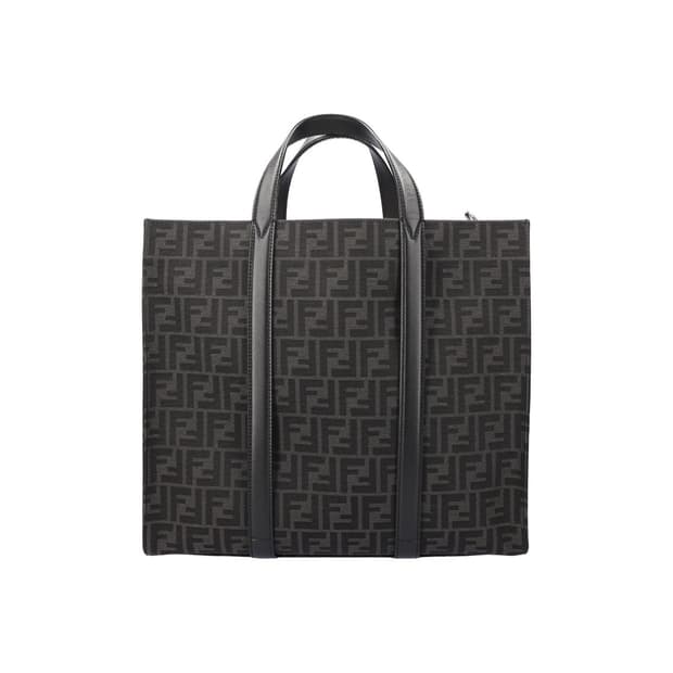 펜디 7VA390 쇼퍼 토트백 패브릭 블랙