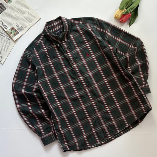 빈폴 타탄 체크 셔츠