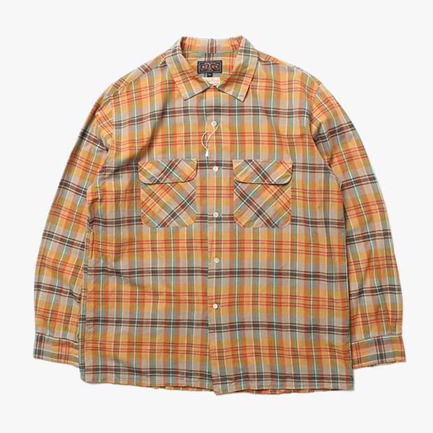  BEAMS "Orange Check Shirts"