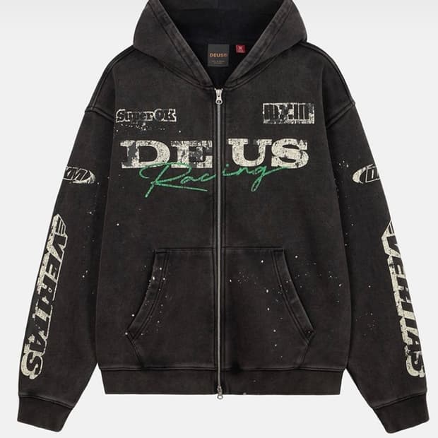 데우스 니트로 빈티지 후드집업 xl 새상품