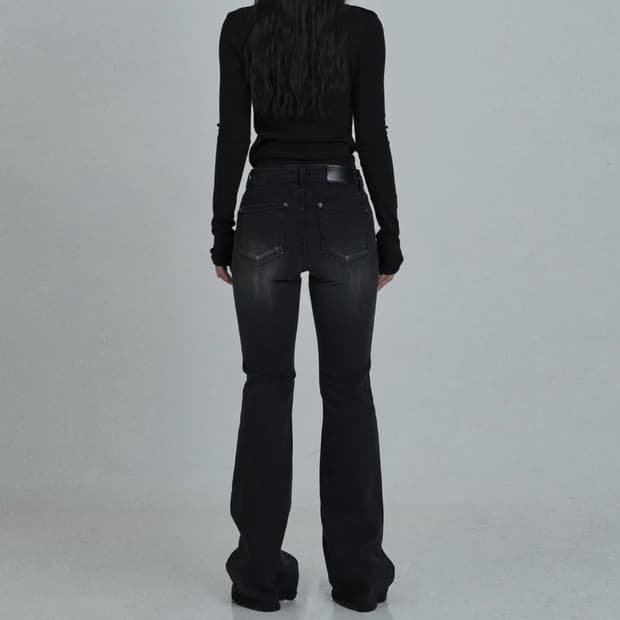 오도어 빈티지 로우진 블랙 1사이즈