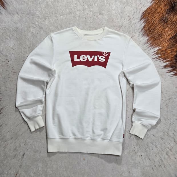 리바이스 화이트 빅로고 맨투맨